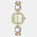 Fria Women Quartz Mother Of Pearl Dial Analog Brass Watch TWEL17106