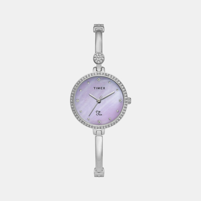 Fria Women Quartz Mother Of Pearl Dial Analog Brass Watch TWEL18400