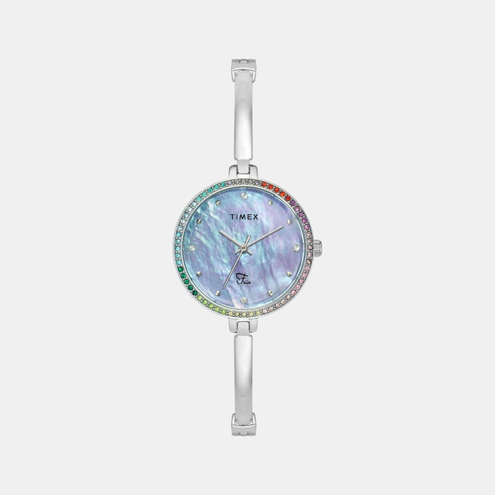 Fria Women Quartz Mother Of Pearl Dial Analog Brass Watch TWEL18404