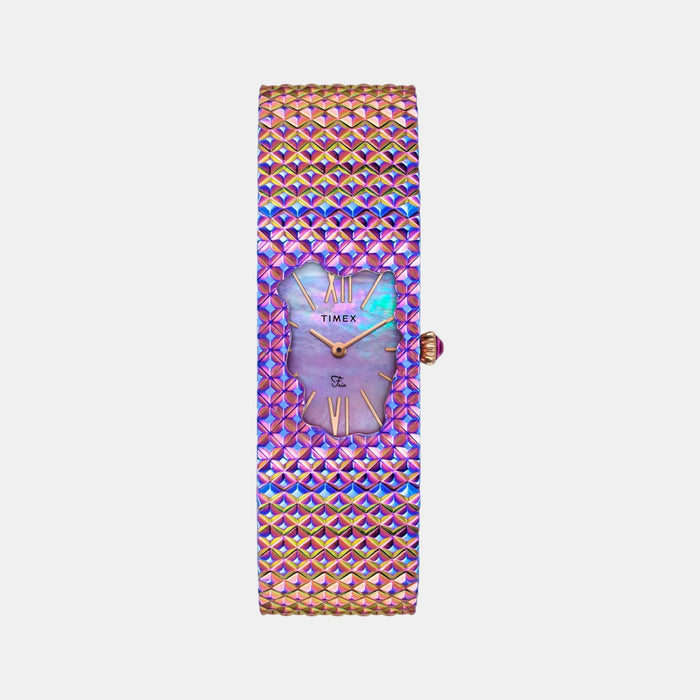 Fria Women Quartz Mother Of Pearl Dial Analog Stainless Steel Watch TWEL77704