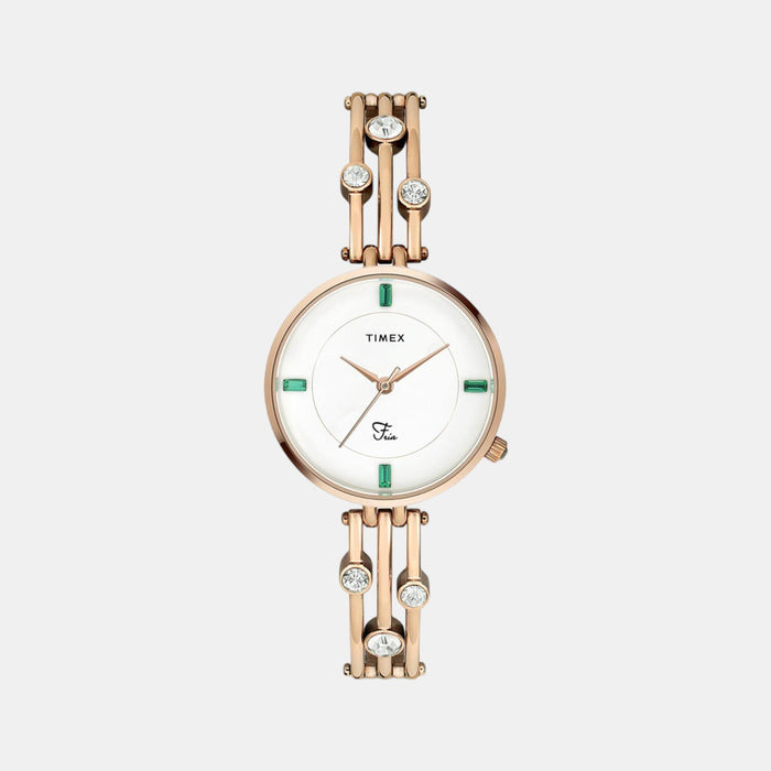 Timex Round White Analog watch