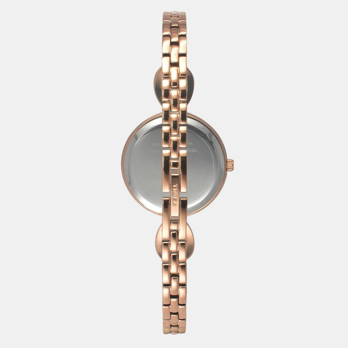 Fria Women Quartz Silver Dial Analog Brass Watch TWEL18105