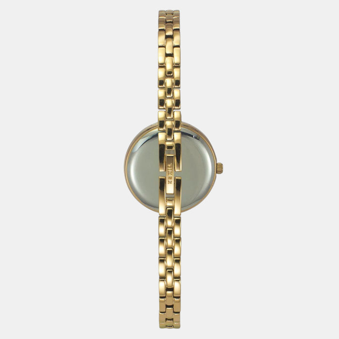 Fria Women Quartz Silver Dial Analog Brass Watch TWEL18405