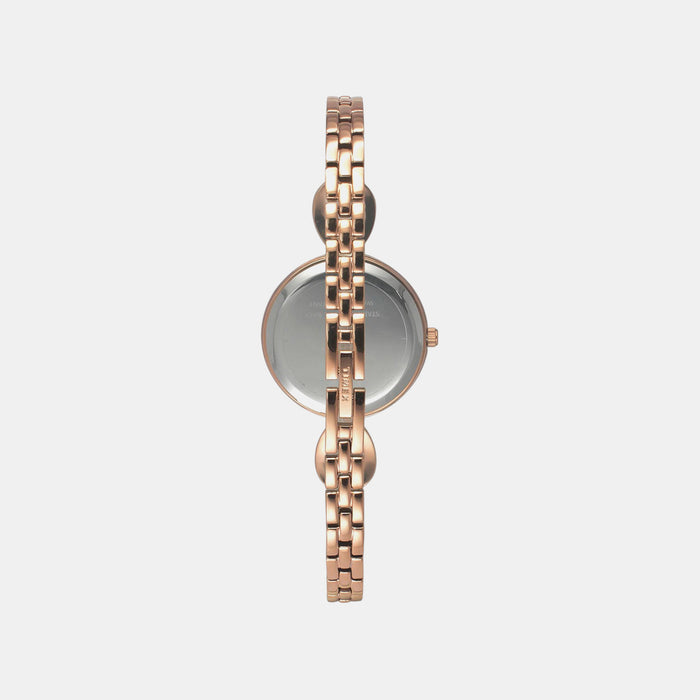 Fria Women Quartz Teal Dial Analog Brass Watch TWEL18106