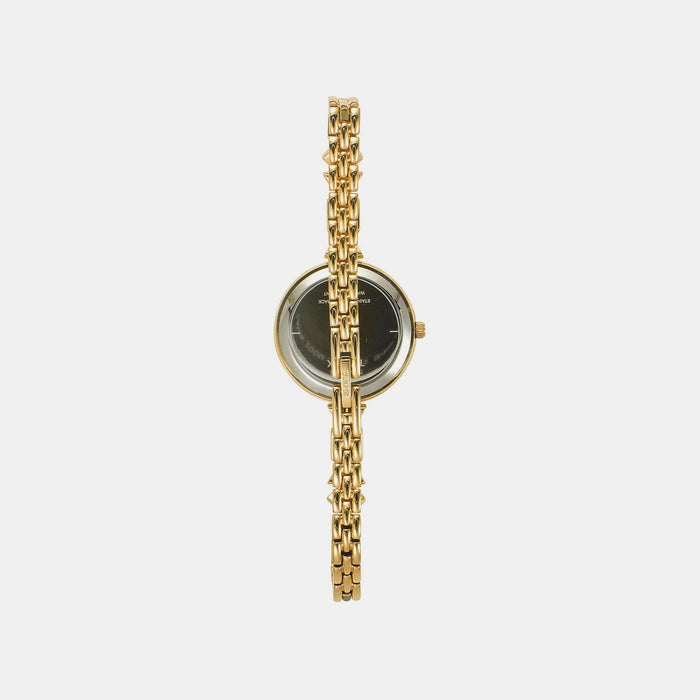 Fria Women Quartz White Dial Analog Brass Watch TWEL18301