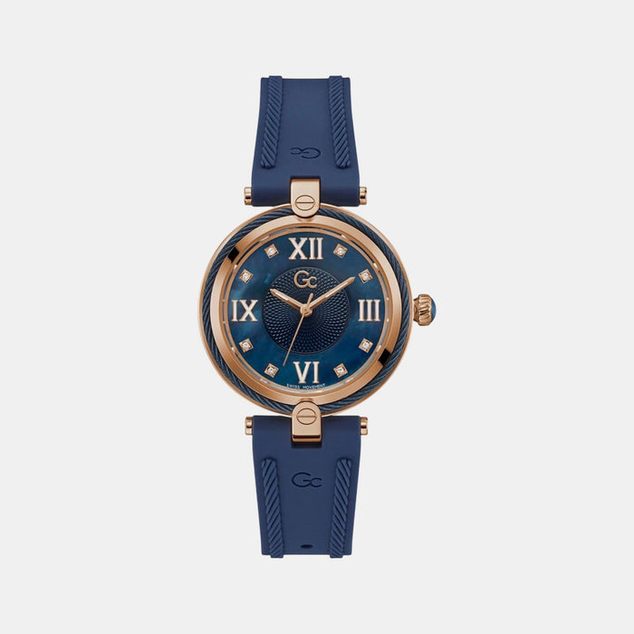 Fusion Women Quartz Blue Dial Analog Silicone Watch Z15004L7MF