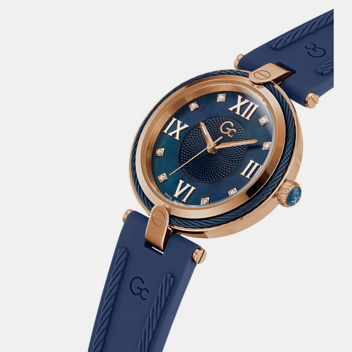 Fusion Women Quartz Blue Dial Analog Silicone Watch Z15004L7MF
