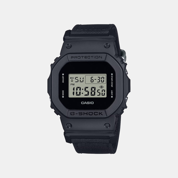 G-Shock Men Quartz Black Dial Digital Fabric Watch G1512