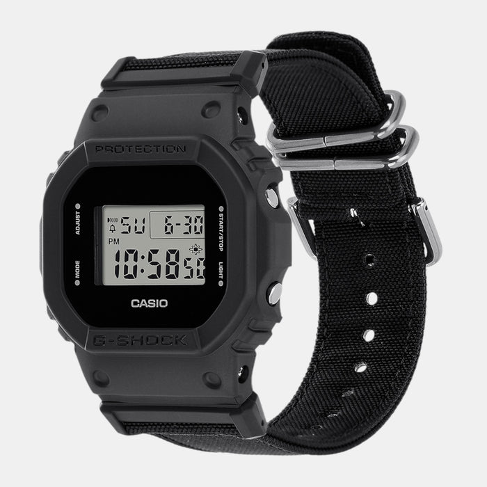 G-Shock Men Quartz Black Dial Digital Fabric Watch G1512