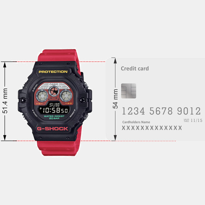 G-Shock Men Quartz Black Dial Digital Resin Watch G1508