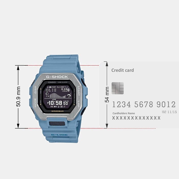 G-Shock Men Quartz Blue Dial Digital Resin Watch G1566