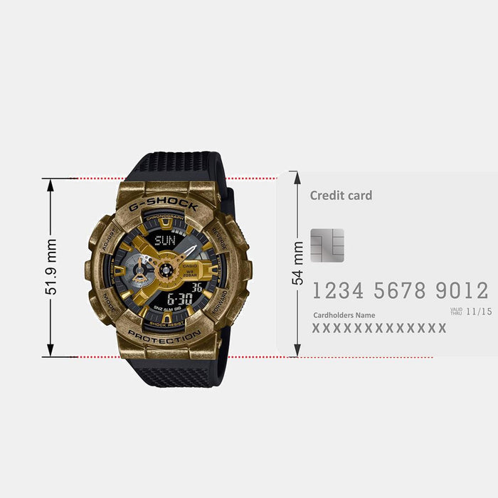 G-Shock Men Quartz Gold Dial Analog-Digital Resin Watch G1457