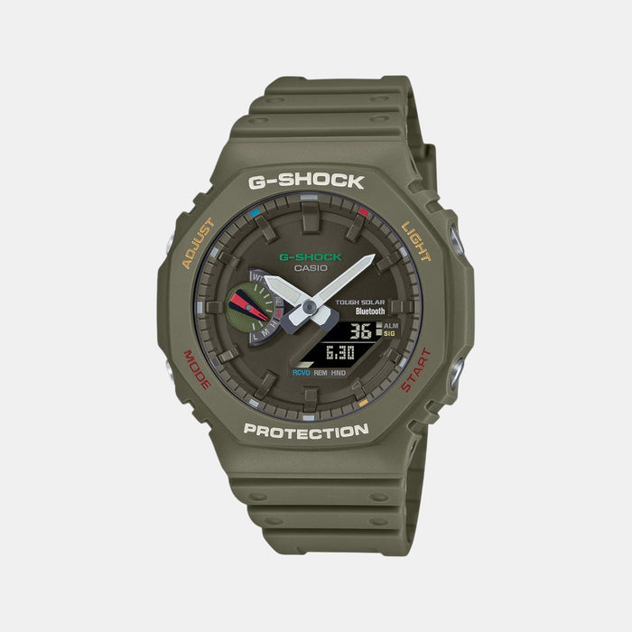G-Shock Men Quartz Green Dial Analog-Digital Resin Watch G1477