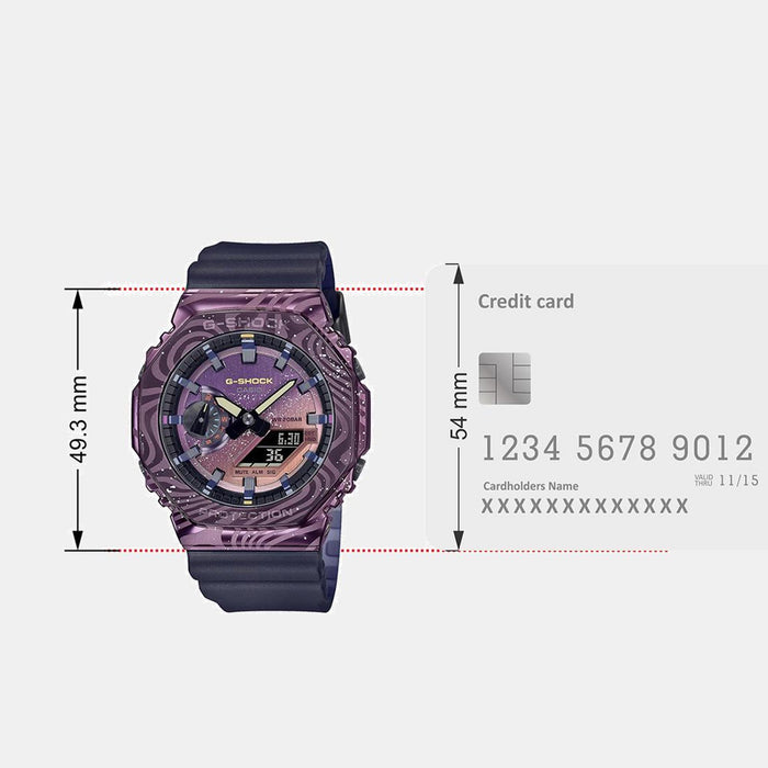 G-Shock Men Quartz Purple Dial Analog-Digital Resin Watch G1503
