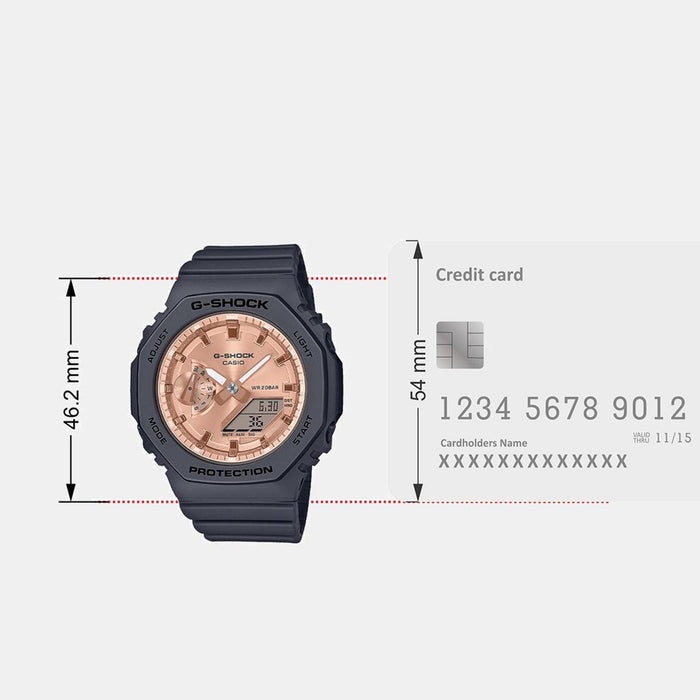 G-Shock Women Quartz Rose Gold Dial Analog-Digital Resin Watch G1459