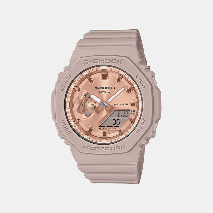 G-Shock Women Quartz Rose Gold Dial Analog-Digital Resin Watch G1460