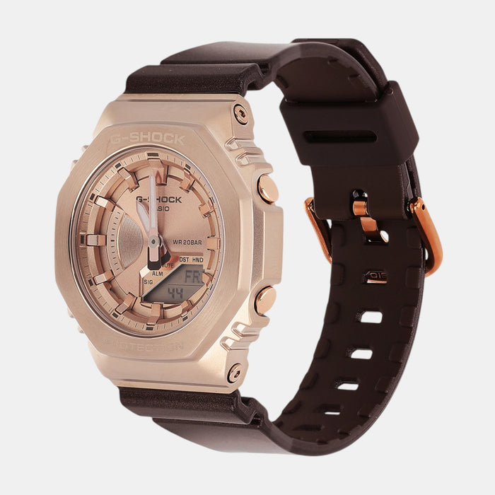 G-Shock Women Quartz Rose Gold Dial Analog-Digital Resin Watch G1574