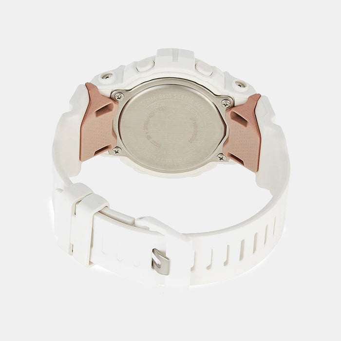 G-Shock Women Quartz White Dial Analog-Digital Resin Watch G998