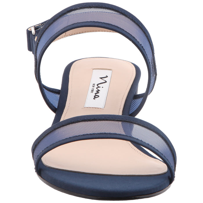 GANICE-NEW NAVY LUSTER SATIN NAVY MESH