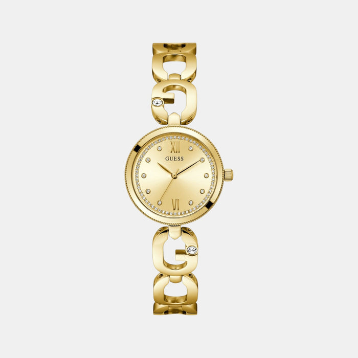 Gb Empower Women Quartz Champagne Dial Analog Stainless Steel Watch Gw0759L2
