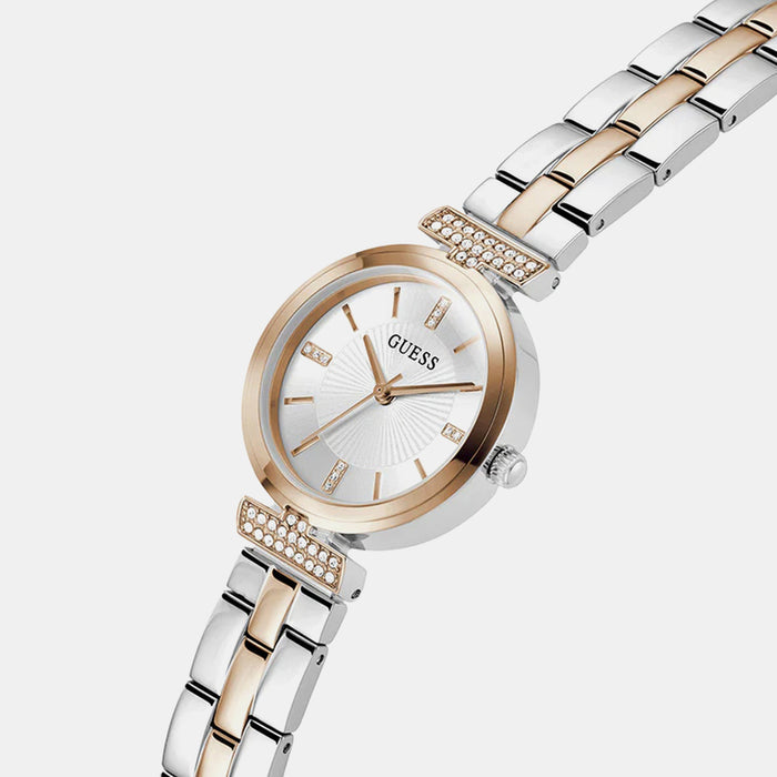 Gd Array Women Quartz Silver Dial Analog Stainless Steel Watch Gw0762L4
