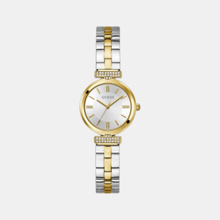 Gd Array Women Quartz Silver Dial Analog Stainless Steel Watch Gw0762L5