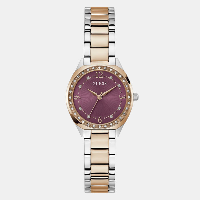 Guess Round Purple Analog watch