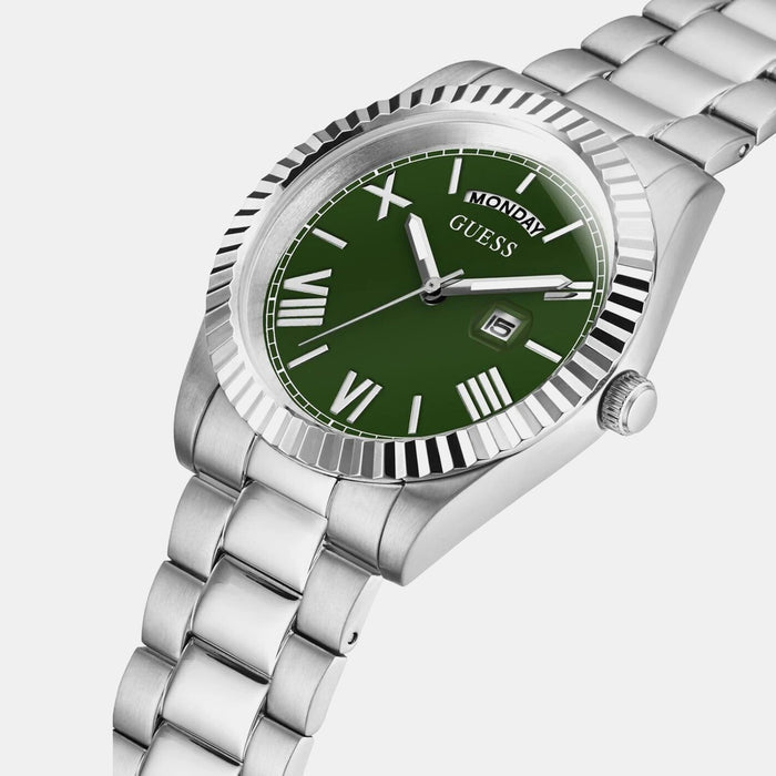 Gd Connoisseur Men Quartz Green Dial Analog Stainless Steel Watch Gw0265G10