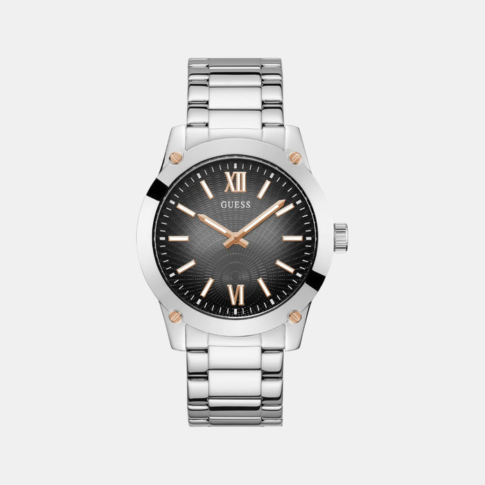 Gd Crescent Men Quartz Grey Dial Analog Stainless Steel Watch Gw0574G1