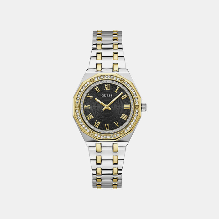 Gd Desire Women Quartz Black Dial Analog Stainless Steel Watch Gw0770L4