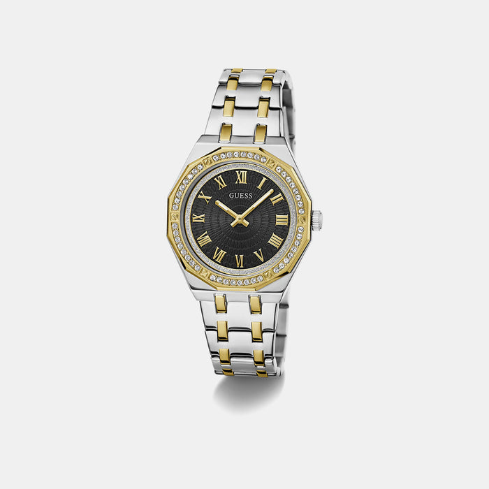Gd Desire Women Quartz Black Dial Analog Stainless Steel Watch Gw0770L4