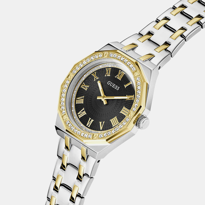 Gd Desire Women Quartz Black Dial Analog Stainless Steel Watch Gw0770L4