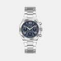 Gd Equality Women Quartz Blue Dial Multi-Function Stainless Steel Watch Gw0769L1