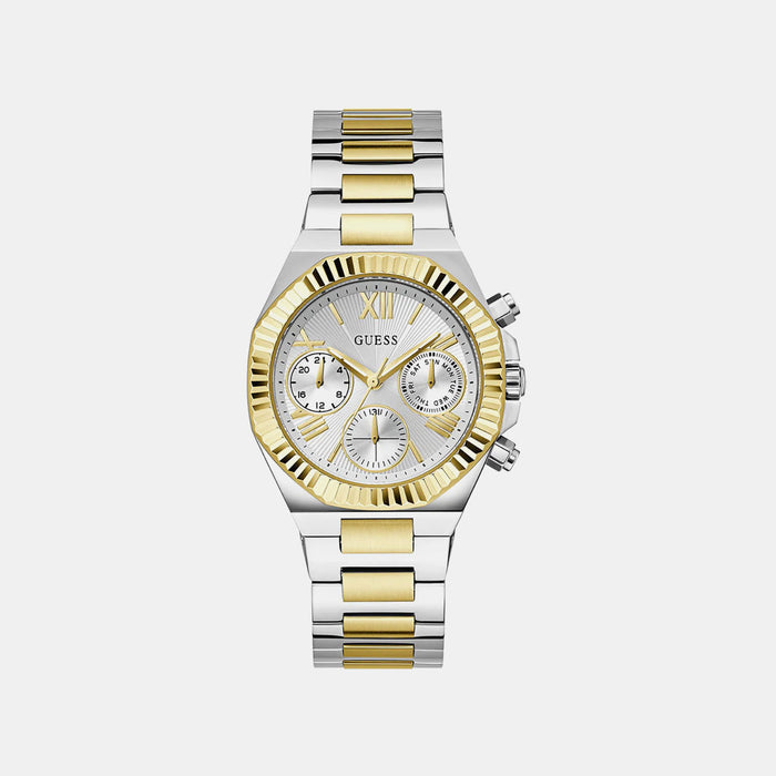Gd Equality Women Quartz Silver Dial Multi-Function Stainless Steel Watch Gw0769L3