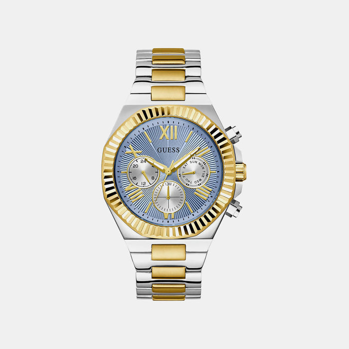 Gd Equity Men Quartz Blue Dial Multi-Function Stainless Steel Watch Gw0703G3