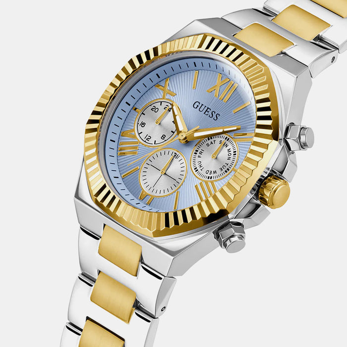 Gd Equity Men Quartz Blue Dial Multi-Function Stainless Steel Watch Gw0703G3