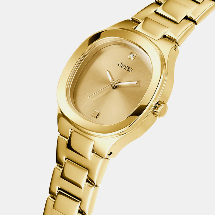 Gd Eve Women Quartz Champagne Dial Analog Stainless Steel Watch Gw0615L2