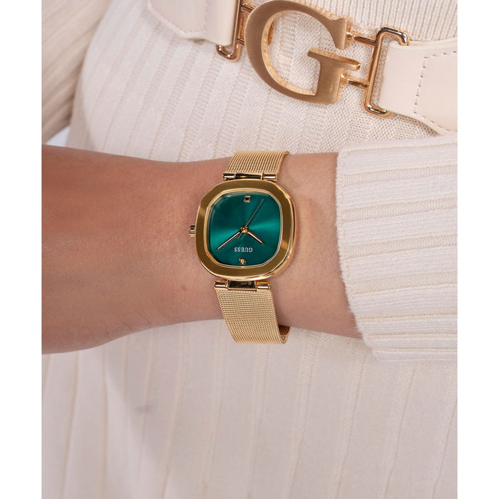 Gd Eve Women Quartz Green Dial Analog Stainless Steel Watch Gw0768L2