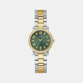 Gd Fawn Women Quartz Green Dial Analog Stainless Steel Watch Gw0686L2