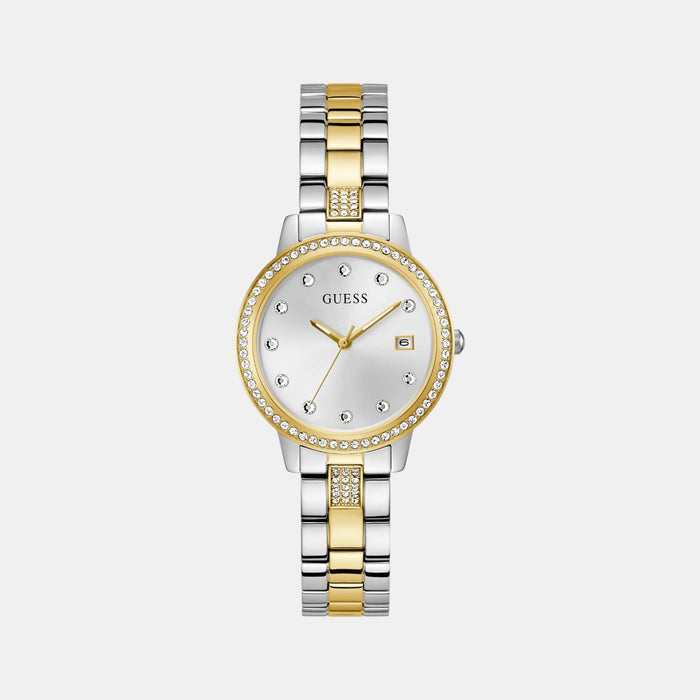 Gd Heartless Women Quartz Silver Dial Analog Stainless Steel Watch Gw0725L1