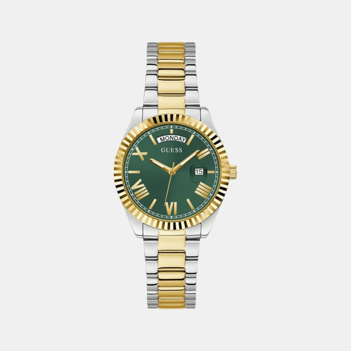 Gd Luna Women Quartz Green Dial Analog Stainless Steel Watch Gw0308L5