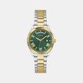 Gd Luna Women Quartz Green Dial Analog Stainless Steel Watch Gw0308L5