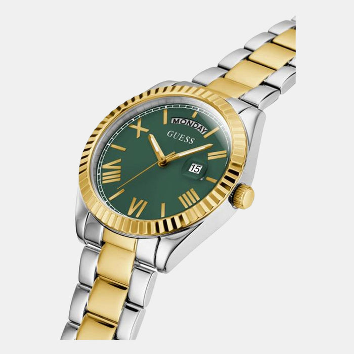 Gd Luna Women Quartz Green Dial Analog Stainless Steel Watch Gw0308L5