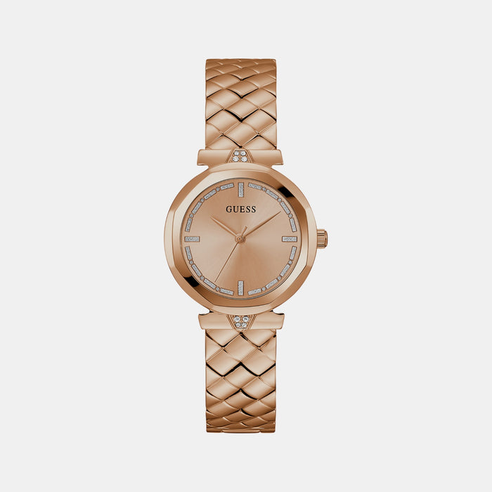 Gd Rumour Women Quartz Rose Gold Dial Analog Stainless Steel Watch Gw0613L3