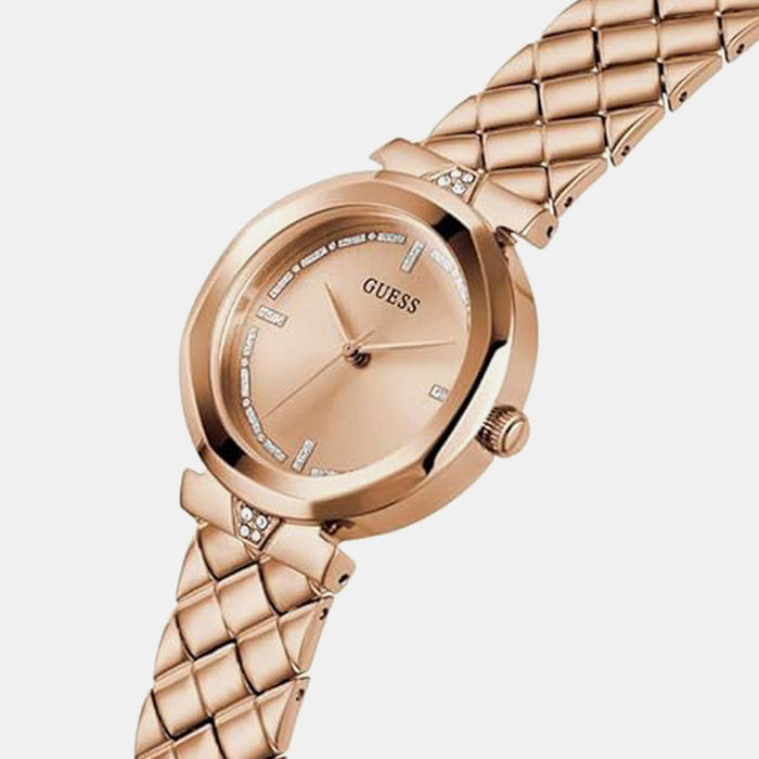 Gd Rumour Women Quartz Rose Gold Dial Analog Stainless Steel Watch Gw0613L3