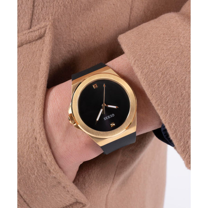 Gd Vinyl Men Quartz Black Dial Analog Silicone Watch Gw0790G1