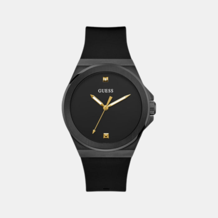 Gd Vinyl Men Quartz Black Dial Analog Silicone Watch Gw0790G2