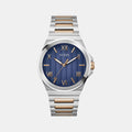 Gd Vinyl Men Quartz Blue Dial Analog Stainless Steel Watch Gw0789G4