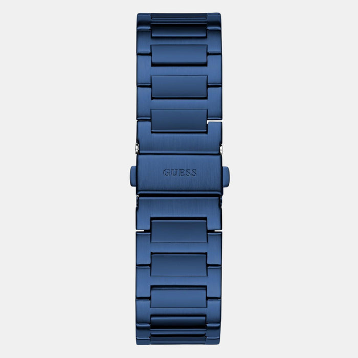 Gd Vinyl Men Quartz Blue Dial Analog Stainless Steel Watch Gw0833G1