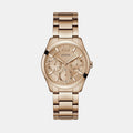 Gd Zoe Women Quartz Rose Gold Dial Multi-Function Stainless Steel Watch Gw0760L3